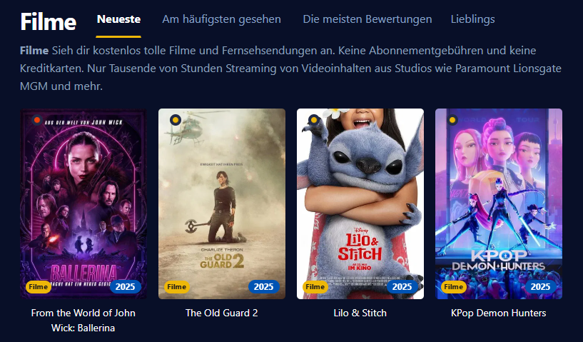 Filmpalast Oberfl&auml;che
